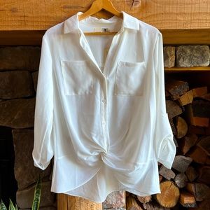 Everleigh cream blouse